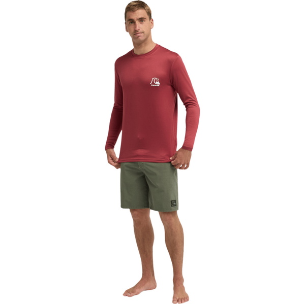 2026 Quiksilver Herre DNA Surf Tee Langærmet Lycra-vest AQYWR03139 - Burnt Russet
